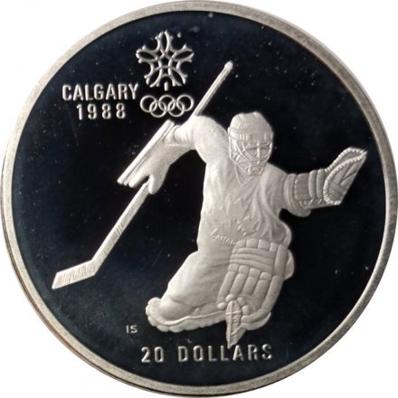 Канада 20 долларов 1986 год - XV зимние Олимпийские Игры, Калгари 1988 - Хоккей