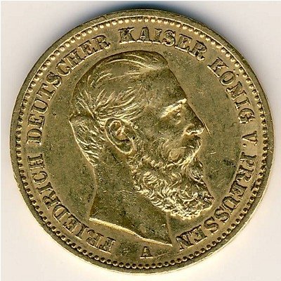 Пруссия 20 марок 1888 год