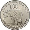 Эритрея 100 центов 1997 год - Слоны