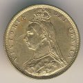 Великобритания 1/2 соверена 1892 год