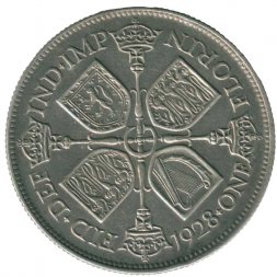 Великобритания 2 шиллинга (1 флорин) 1928 год - Король Георг V