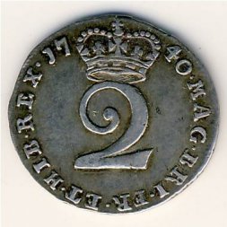 Великобритания 2 пенса 1740 год