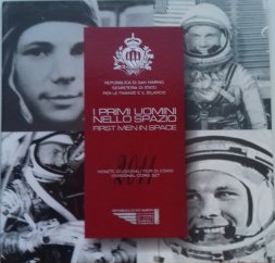 Набор из 9 евромонет Сан-Марино 2011 год - Ю.А. Гагарин. Первый человек в космосе