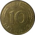 ФРГ 10 пфеннигов 1983 год (F)