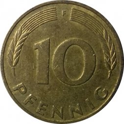 ФРГ 10 пфеннигов 1983 год (F)