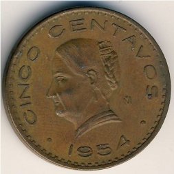 Мексика 5 сентаво 1954 год