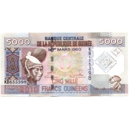 Гвинея 5000 франков 2010 год - UNC