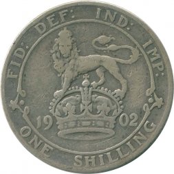 Великобритания 1 шиллинг 1902 год