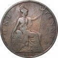 Великобритания 1 пенни 1897 год (бронза, коричневый цвет) - Королева Виктория