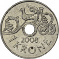 Норвегия 1 крона 2008 год