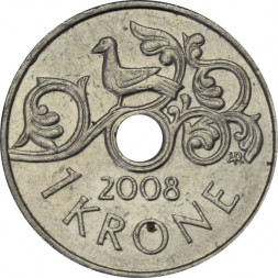 Норвегия 1 крона 2008 год