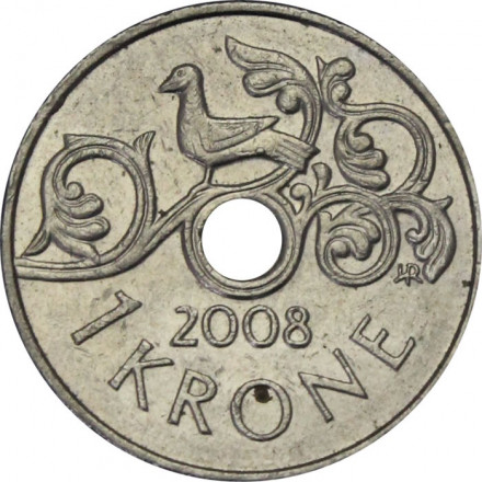 Норвегия 1 крона 2008 год