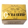 Брошь на камне, ручная роспись, гагат/хлорит