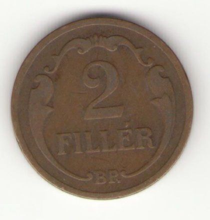 Венгрия 2 филлера 1930 год