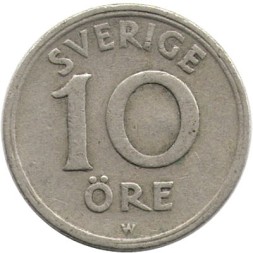 Швеция 10 эре 1925 год