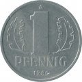 ГДР 1 пфенниг 1980 год 