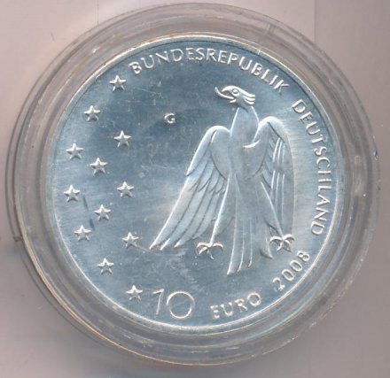 Германия 10 евро 2008 год - Франц Кафка