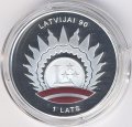 Латвия 1 лат 2008 год - 90 лет республике