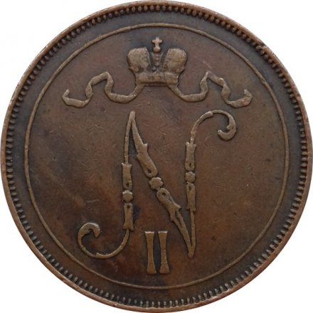 Финляндия 10 пенни 1897 год