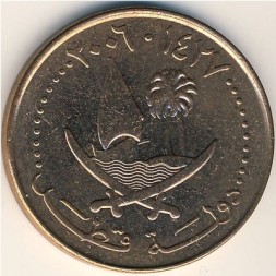 Монета Катар 10 дирхамов 2006 год
