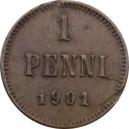 Финляндия 1 пенни 1901 год