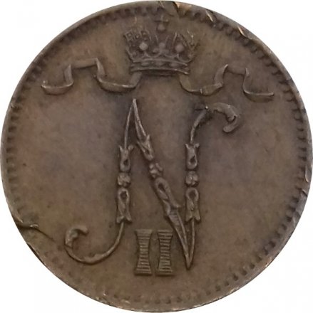 Финляндия 1 пенни 1901 год