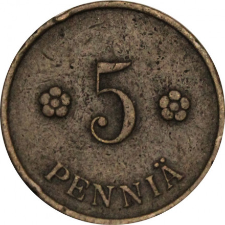Финляндия 5 пенни 1936 год
