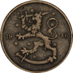 Финляндия 5 пенни 1936 год