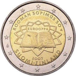 Финляндия 2 евро 2007 год - Римский договор