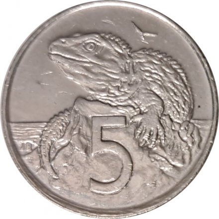 Новая Зеландия 5 центов 1998 год - Гаттерия