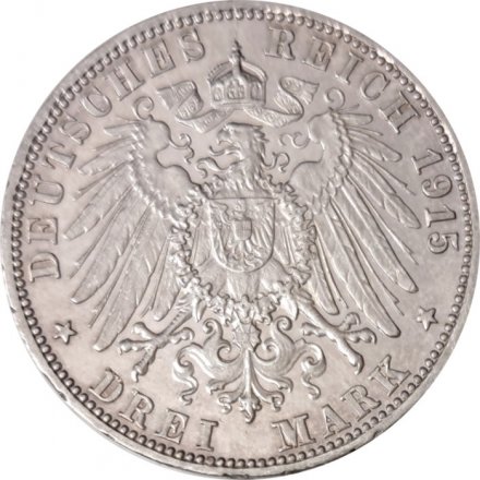 Баден 3 марки 1915 год