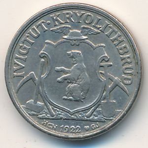 Гренландия 10 эре 1922 год