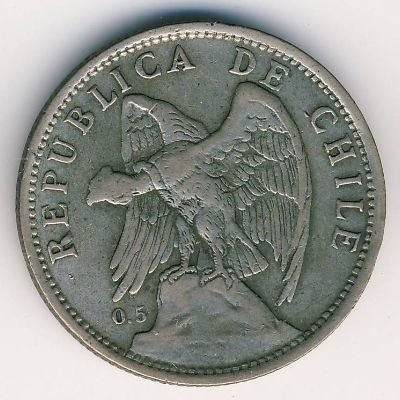 Чили 1 песо 1922 год
