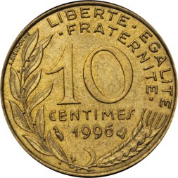 Франция 10 сантимов 1996 год - Марианна