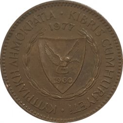 Кипр 5 милей 1977 год - Древний торговый корабль