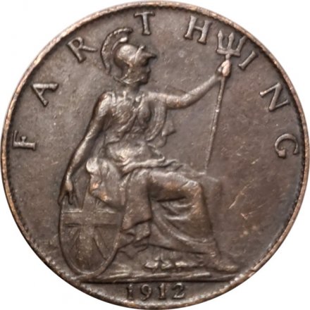 Великобритания 1 фартинг 1912 год