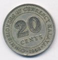 Малайя 20 центов 1948 год