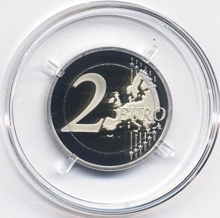 Франция 2 евро 2017 год - 25 лет розовой ленте (Борьба с раком груди) (Proof, в коробке)