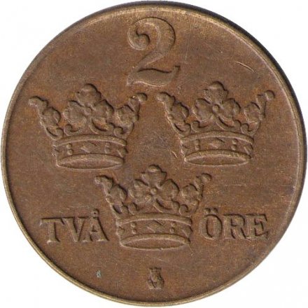 Швеция 2 эре 1929 год