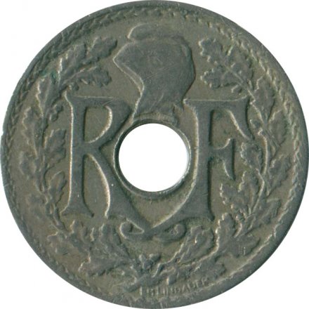 Франция 5 сантимов 1924 год (Пуасси)