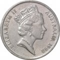 Австралия 5 центов 1990 год - Ехидна