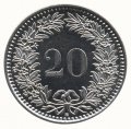Швейцария 20 раппенов 2014 год