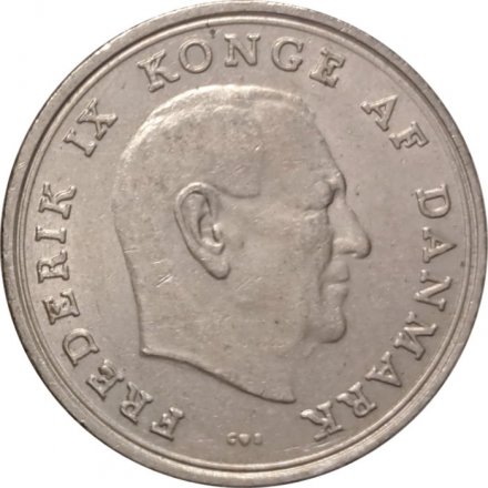 Дания 1 крона 1971 год - Король Фредерик IX