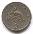 Ямайка 5 центов 1977 год
