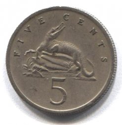 Ямайка 5 центов 1977 год