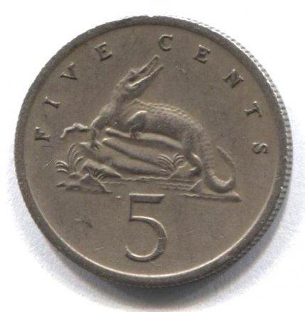 Ямайка 5 центов 1977 год