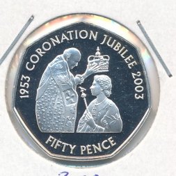 Джерси 50 пенсов 2003 год