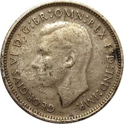 Австралия 6 пенсов 1942 год (без отметки монетного двора)