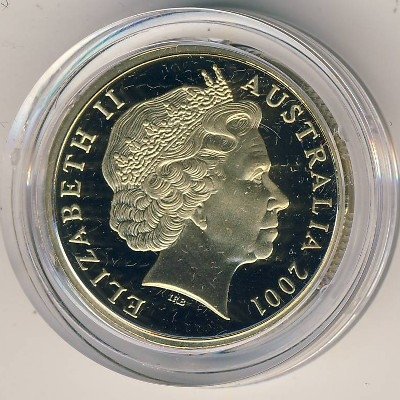 Австралия 1 доллар 2001 год - Столетие Федерации (цветная эмаль)