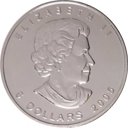 Канада 5 долларов 2005 год - Кленовый лист